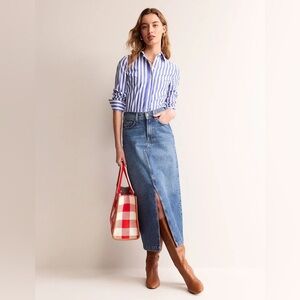 Boden 5-Pocket Denim Maxi Skirt